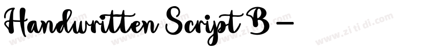 Handwritten Script B字体转换